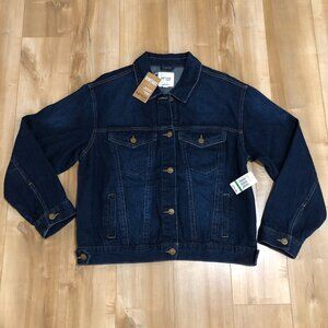 Kensie Jeans Vintage Luxe Women’s Large Denim Jacket Blue NWT $78